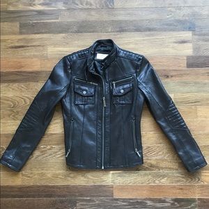 Michael Kors black leather jacket